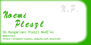 noemi pleszl business card